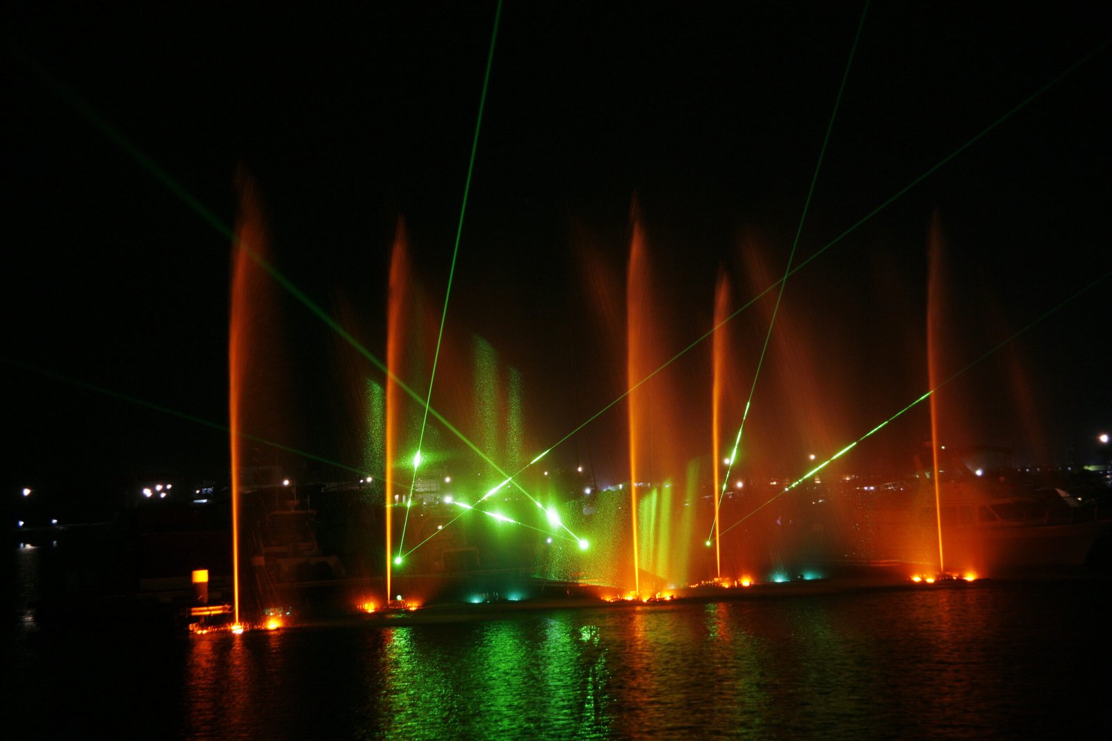 Laser Show by the sea